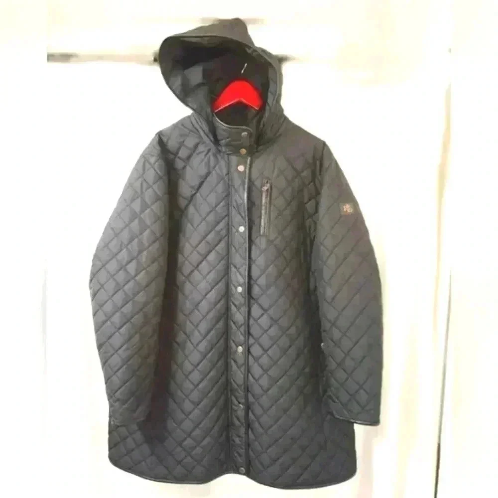 LAUREN RALPH LAURENPlus Size Quilted Hooded Jacket J5.26.20.05 - Picture 8 of 10